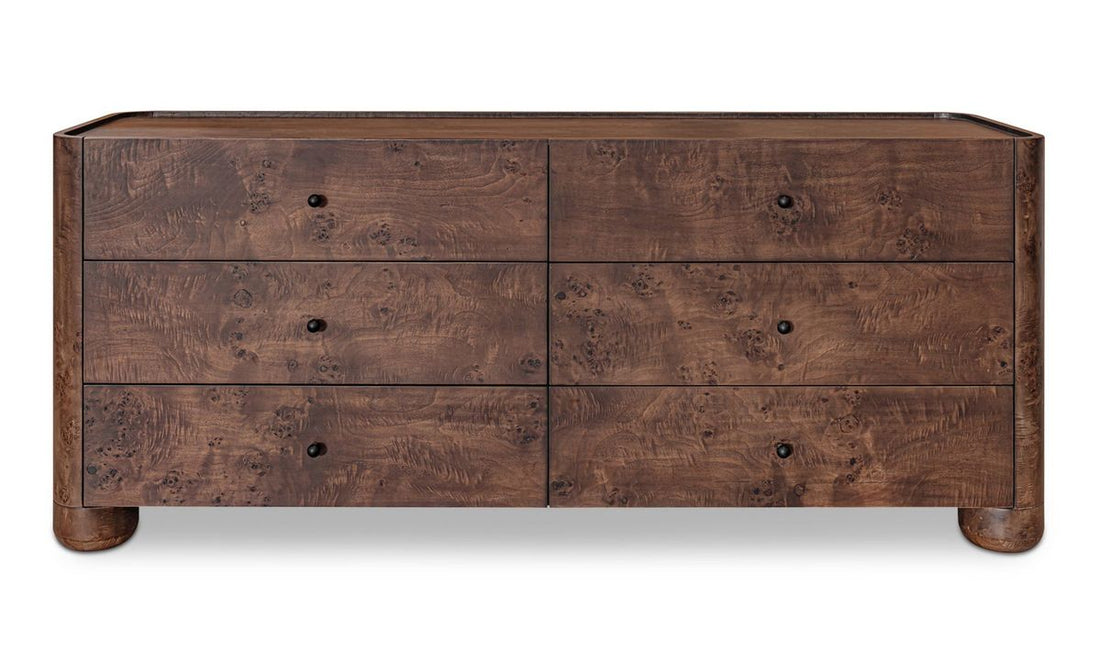 Baby's Room - Dark Brown Burl Wood Dresser