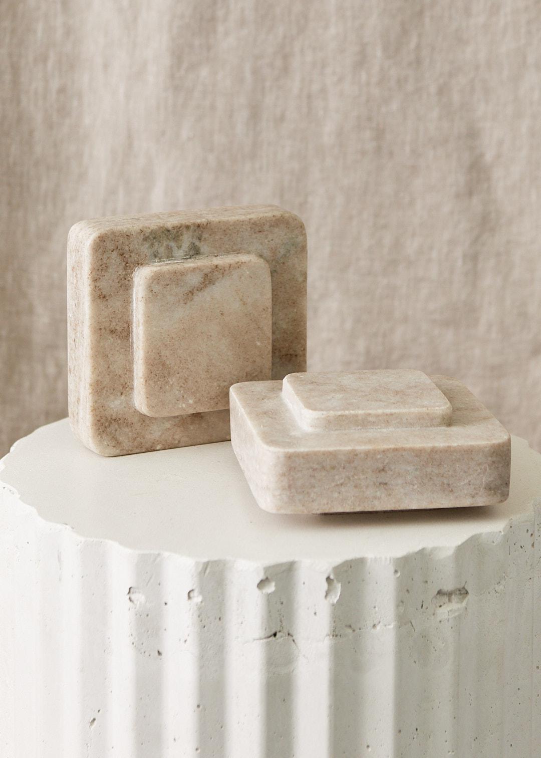 Marble Bookends